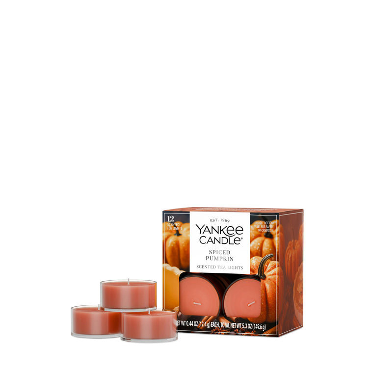Spiced Pumpkin Scented Tea Light Candles Z5