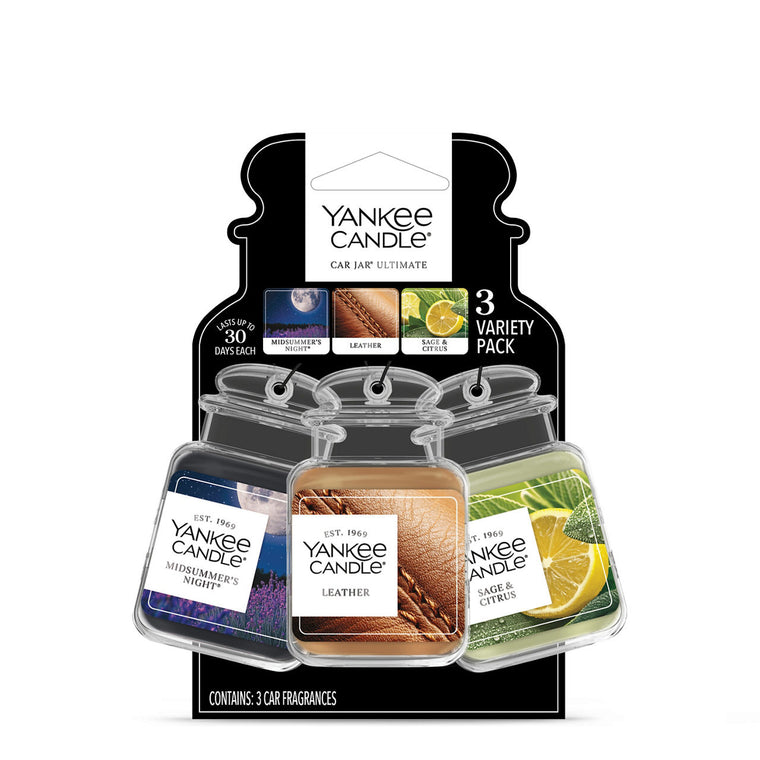 Midsummer's Night® / Leather / Sage & Citrus Car Jar® Ultimate (Bonus 3-Pack) Z9