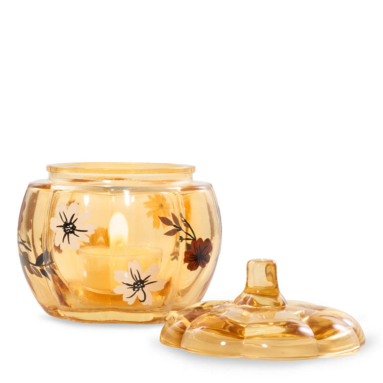 Flower Pumpkin Tea Light Candle Holder P9