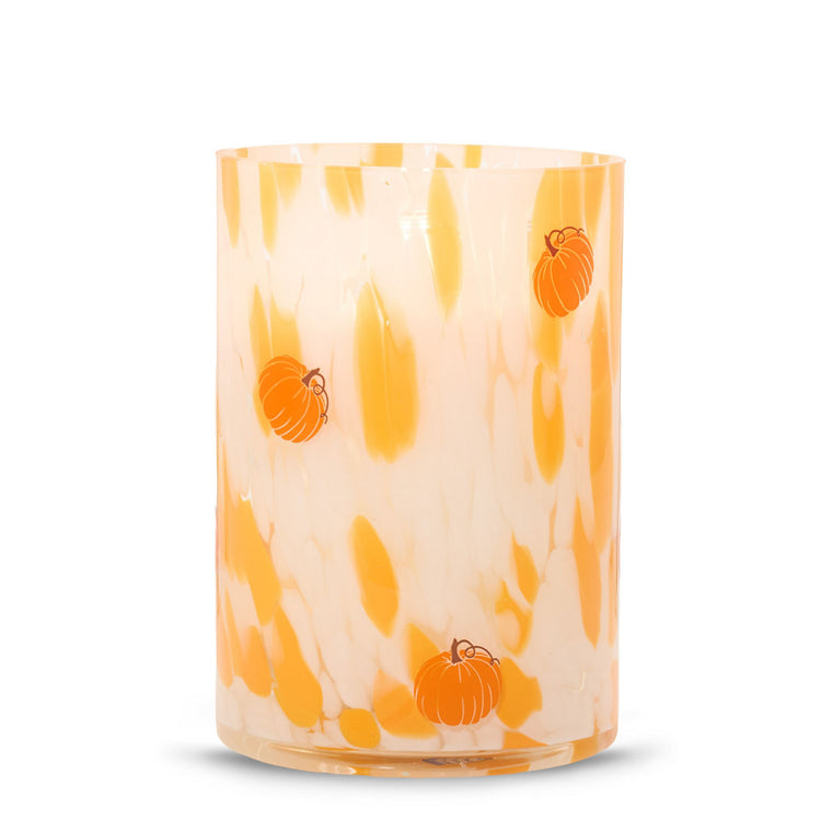 Pumpkin Painter Jar Candle Holder Q6