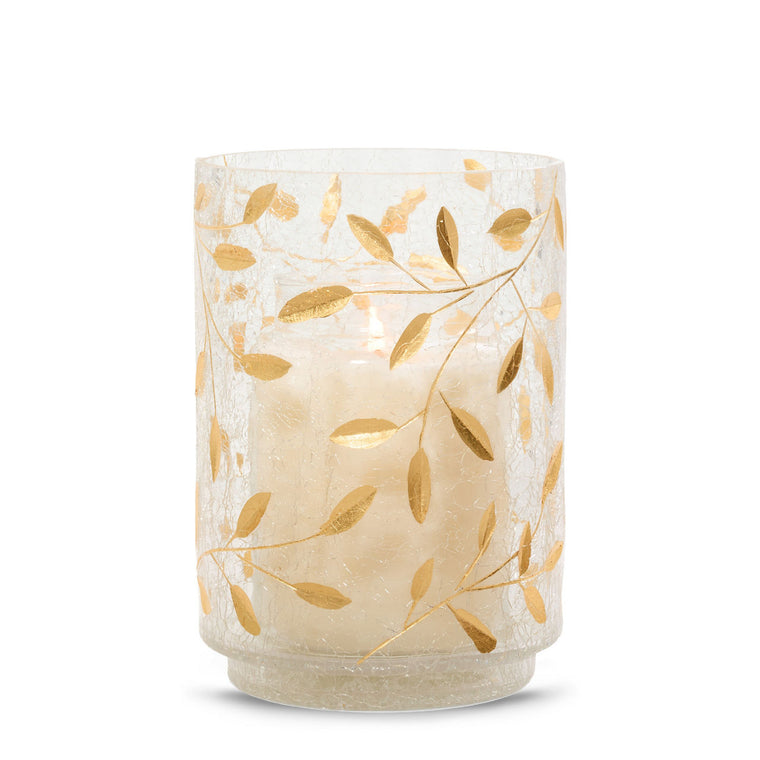 Gold Blossom Jar Candle Holder T1