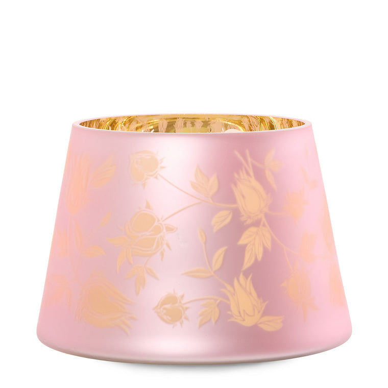 Roselle Etched Jar Candle Shade C1